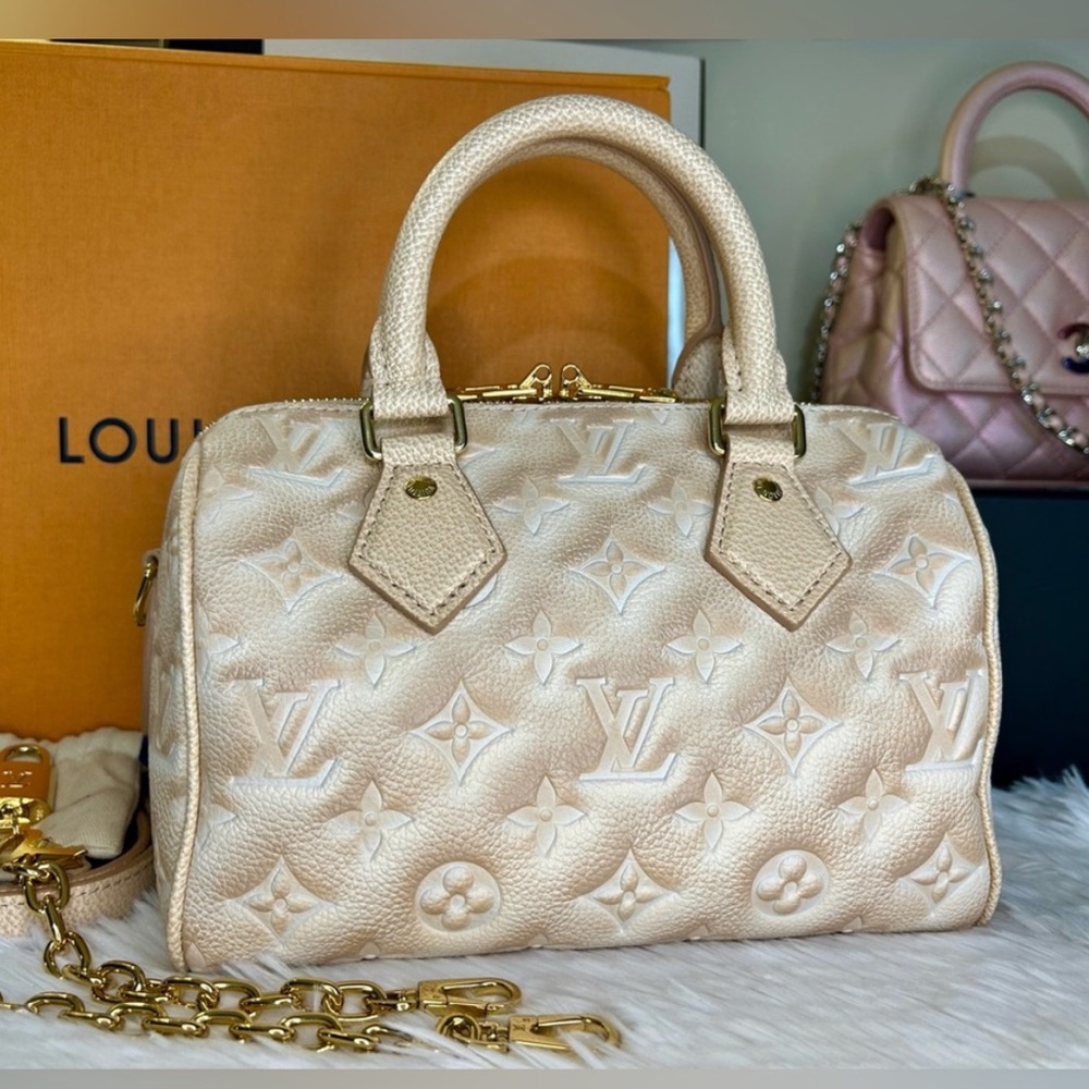 Louis Vuitton Empreinte monogram Stardust Speedy Bandouliere 20 top handle xbody